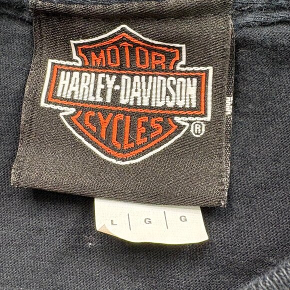 Harley-Davidson T Shirt Mens Large Black Tilley‎ Salisbury NC Graphic Grunge - Picture 4 of 10